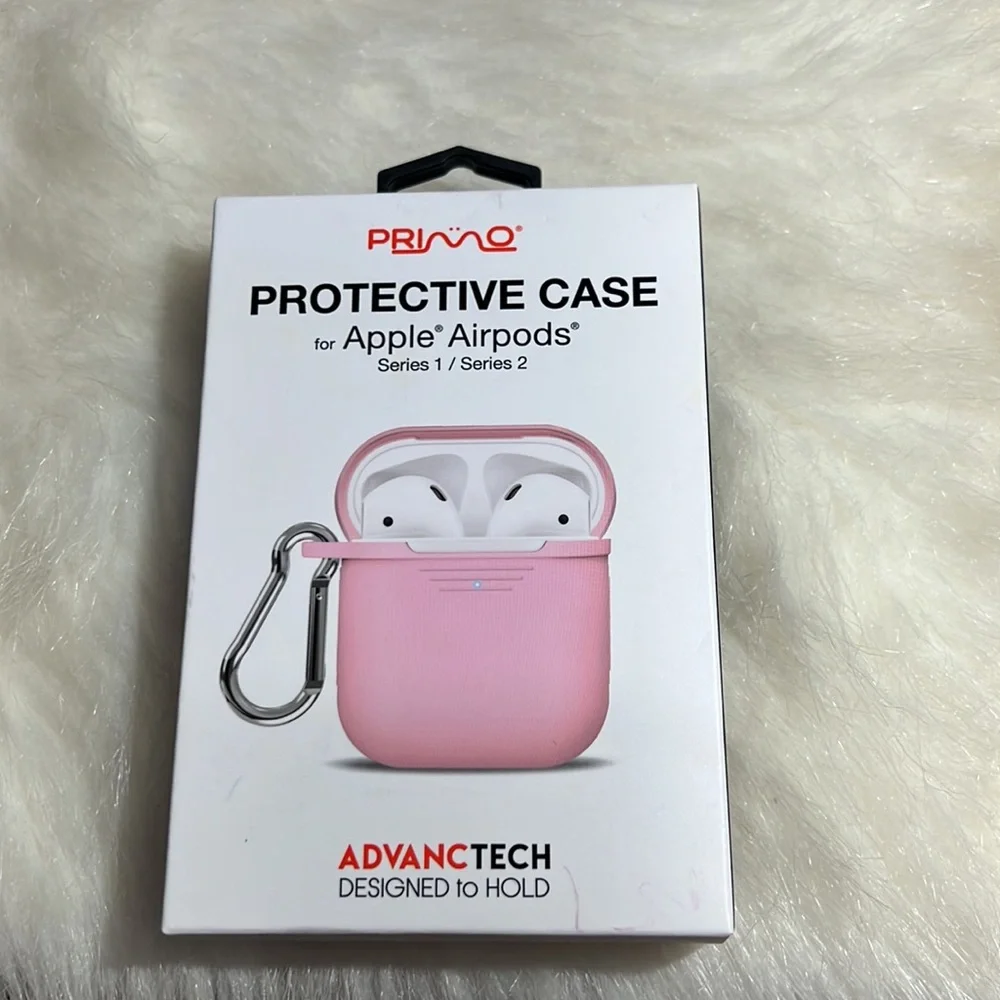 Primo Airpods Silicone Protective Shockproof Case Cover Skin with Keychain